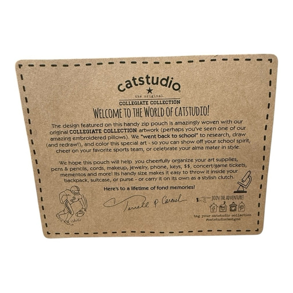 Catstudio Collegiate LSU Louisiana State University Zipper Pouch Travel Bag NWT - Picture 5 of 8